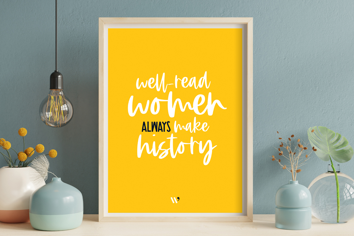 A4 Typographic Print Yellow